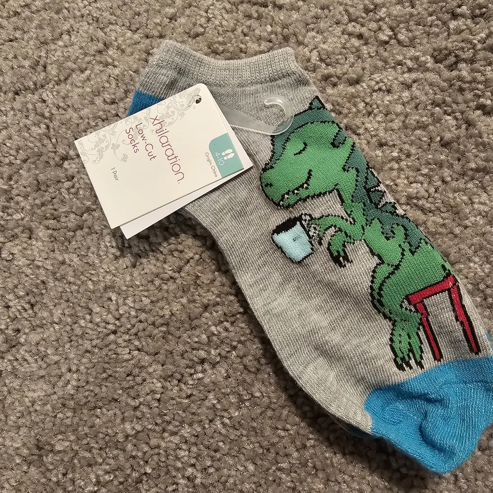 Xhilirarion low cut dinosaur socks